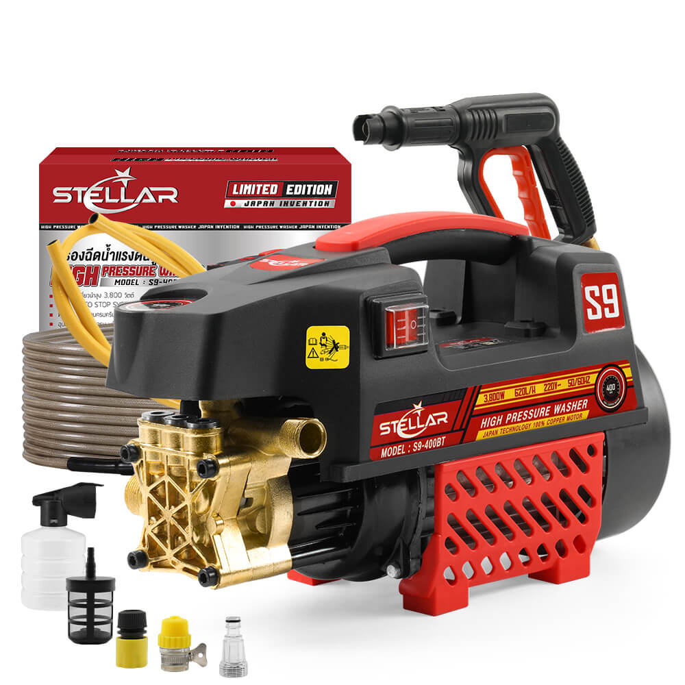 เครื่องฉีดน้ำแรงดันสูง STELLAR รุ่น S9-400BT 400 บาร์ 3800 วัตต์